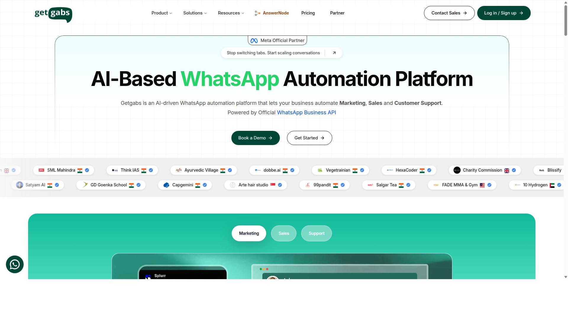 Getgabs website